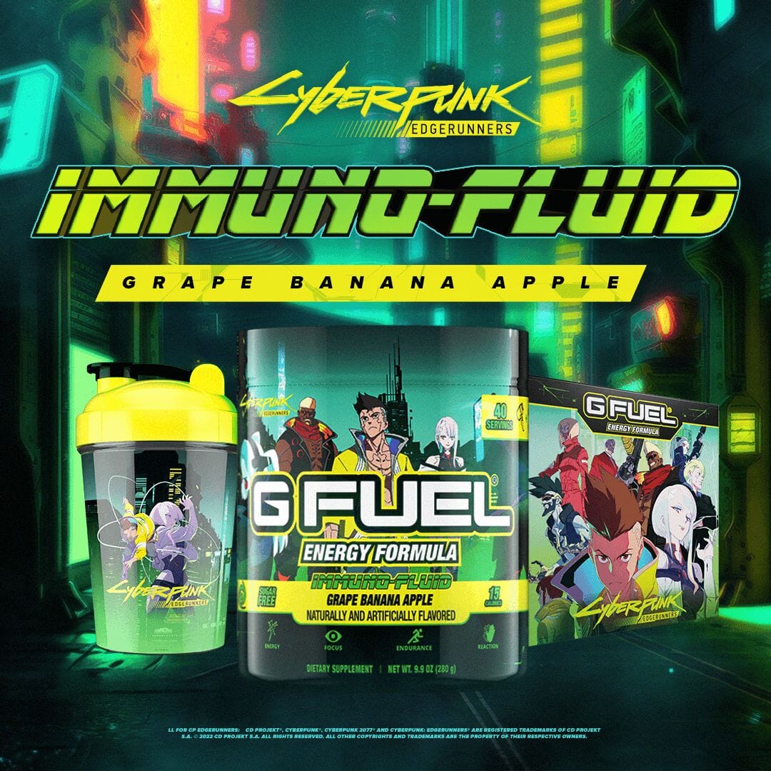 G FUEL Immuno-Fluid Inspired by "Cyberpunk: Edgerunners"