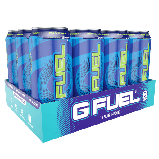 G FUEL| Sour Blue Chug Rug Cans RTD 12 Pack RTD-CR12